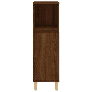 Armadietto Bagno Rovere Marrone 30x30x100 cm Legno Multistrato 819811