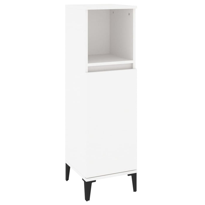 Armadietto da Bagno Bianco 30x30x100 cm in Legno Multistratocod mxl 78330