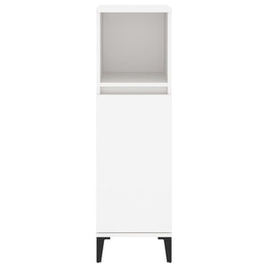 Armadietto da Bagno Bianco 30x30x100 cm in Legno Multistrato 819812