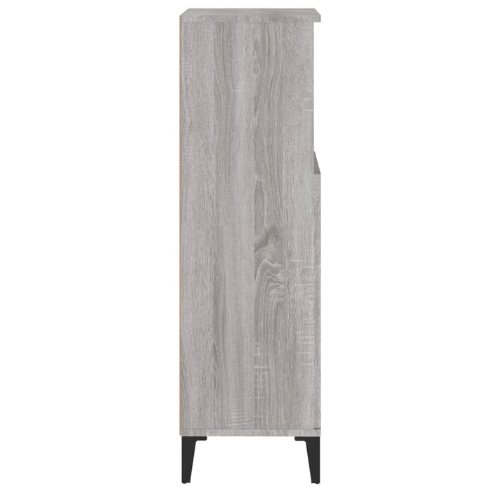 Armadietto Bagno Grigio Sonoma 30x30x100cm in Legno Multistrato 819818