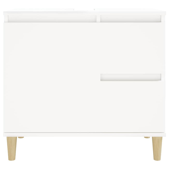 Armadietto da Bagno Bianco 65x33x60 cm in Legno Multistrato