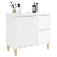 Armadietto Bagno Bianco Lucido 65x33x60cm in Legno Multistrato 819822