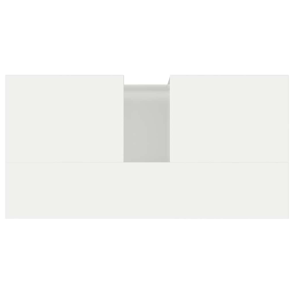 Armadietto Bagno Bianco Lucido 65x33x60cm in Legno Multistrato 819822