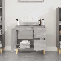 Armadietto Bagno Grigio Sonoma 65x33x60 cm in Legno Multistrato 819826