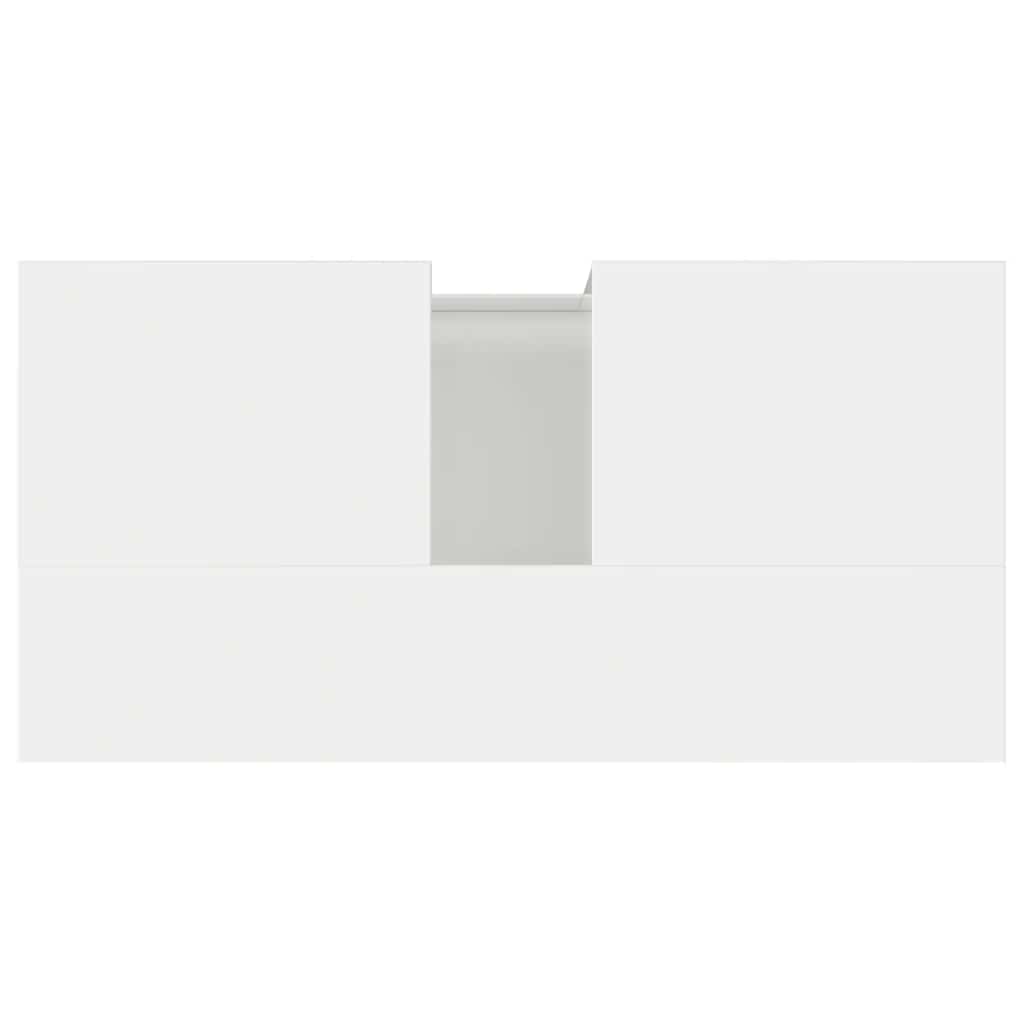 Armadietto Bagno Bianco Lucido 65x33x60cm in Legno Multistrato 819830