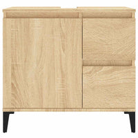 Armadietto da Bagno Rovere Sonoma 65x33x60 cm Legno Multistrato