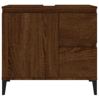 Armadietto Bagno Rovere Marrone 65x33x60cm in Legno Multistrato 819835