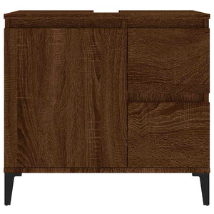 Armadietto Bagno Rovere Marrone 65x33x60cm in Legno Multistrato 819835