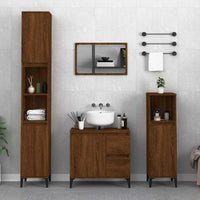 Armadietto Bagno Rovere Marrone 65x33x60cm in Legno Multistratocod mxl 127818