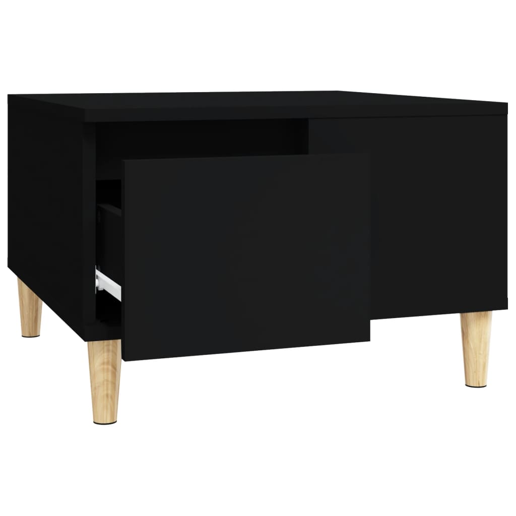 Tavolino da Salotto Nero 55x55x36,5 cm in Legno Multistrato 821077