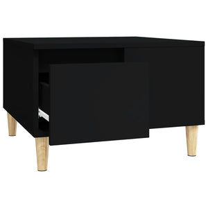 Tavolino da Salotto Nero 55x55x36,5 cm in Legno Multistrato 821077