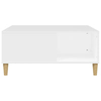 Tavolino da Salotto Bianco 80x80x36,5 cm in Legno Multistrato