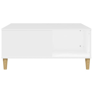 Tavolino da Salotto Bianco 80x80x36,5 cm in Legno Multistrato