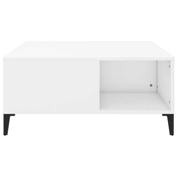 Tavolino da Salotto Bianco 80x80x36,5 cm in Legno Multistrato 821100