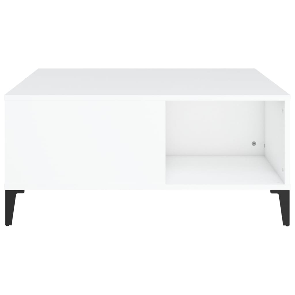 Tavolino da Salotto Bianco 80x80x36,5 cm in Legno Multistrato 821100