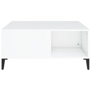 Tavolino da Salotto Bianco 80x80x36,5 cm in Legno Multistrato 821100