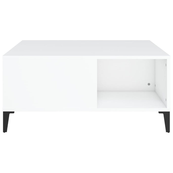 Tavolino da Salotto Bianco 80x80x36,5 cm in Legno Multistrato 821100