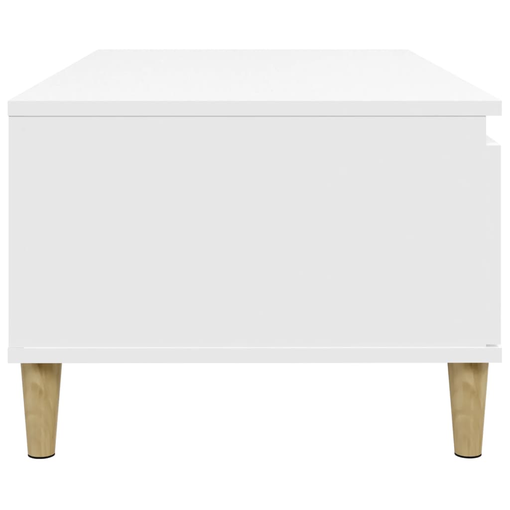Tavolino da Salotto Bianco 90x50x36,5 cm in Legno Multistrato