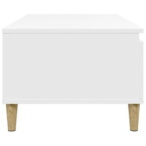 Tavolino da Salotto Bianco 90x50x36,5 cm in Legno Multistrato