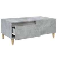 Tavolino Salotto Grigio Cemento 90x50x36,5 cm Legno Multistrato 821112
