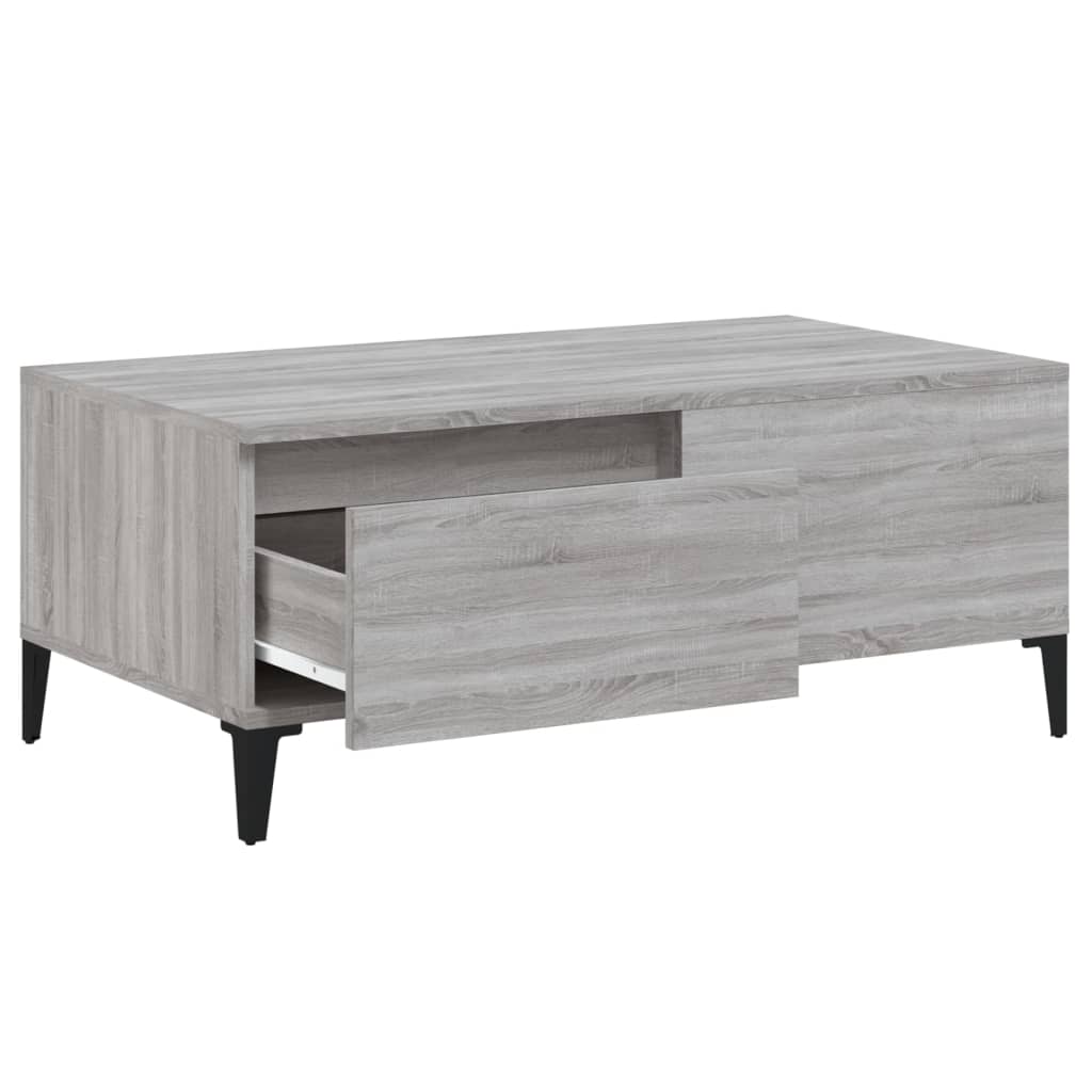 Tavolino Salotto Grigio Sonoma 90x50x36,5 cm Legno Multistrato 821122