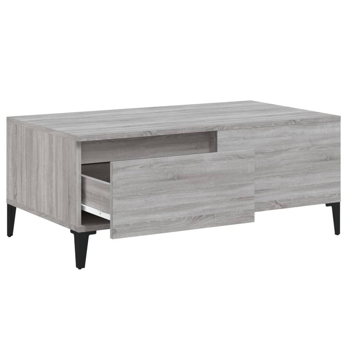 Tavolino Salotto Grigio Sonoma 90x50x36,5 cm Legno Multistrato 821122