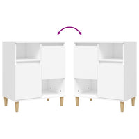 Credenza-Buffet-Armadio da cucina Bianca 60x35x70 cm in Legno Multistrato 261275