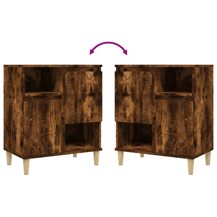 Credenza Rovere Fumo 60x35x70 cm in Legno Multistrato 821145