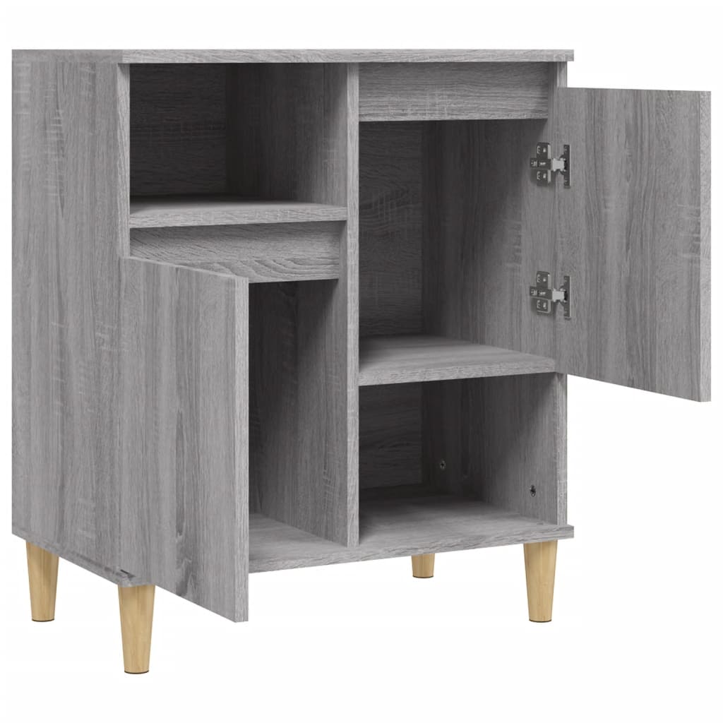 Credenza cassettiera mobile contenitore organizer cucina soggiorno salotto sonoma 60 x 35 x 70 cm legno ingegnerizzato grigio 02_0036412