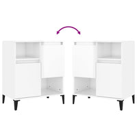 Credenza Bianco Lucido 60x35x70 cm in Legno Multistrato 821150