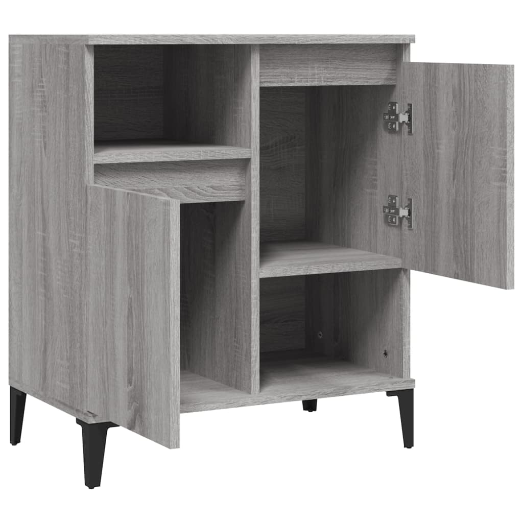 Credenza cassettiera mobile contenitore organizer cucina soggiorno salotto sonoma 60 x 35 x 70 cm legno ingegnerizzato grigio 02_0036398