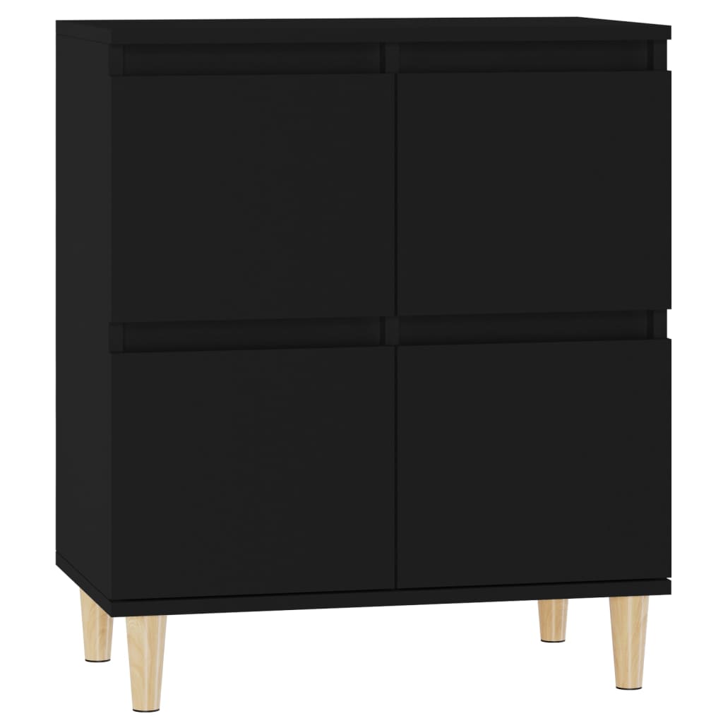 Credenza Nero 60x35x70 cm in Legno Multistrato 821157
