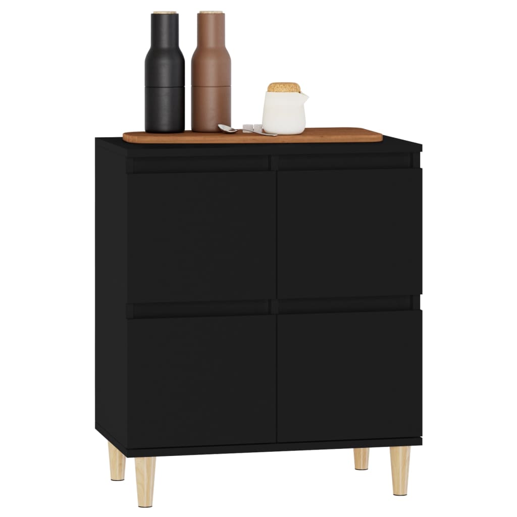Credenza Nero 60x35x70 cm in Legno Multistrato 821157