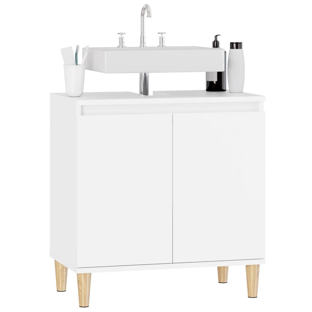 Mobile Lavabo Bianco 58x33x60 cm in Legno Multistrato 821252