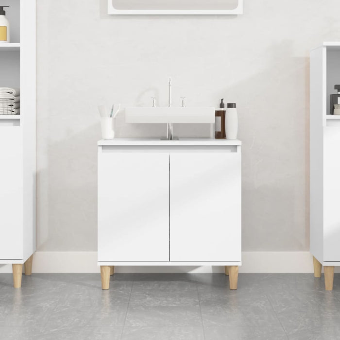 Mobile Lavabo Bianco 58x33x60 cm in Legno Multistrato 821252