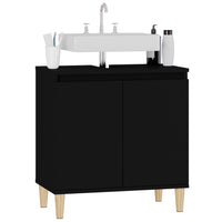 Mobile Lavabo Nero 58x33x60 cm in Legno Multistrato 821253