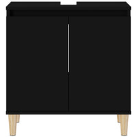 Mobile Lavabo Nero 58x33x60 cm in Legno Multistrato 821253