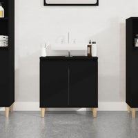 Mobile Lavabo Nero 58x33x60 cm in Legno Multistrato 821253