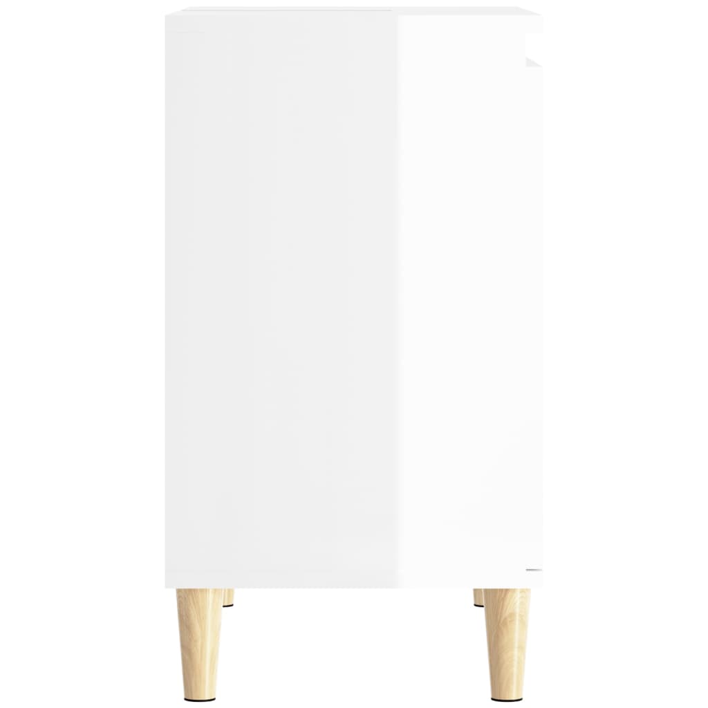 Mobile Lavabo Bianco Lucido 58x33x60 cm in Legno Multistrato 821254