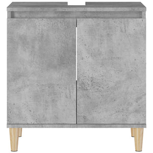 Mobile Lavabo Grigio Cemento 58x33x60 cm in Legno Multistrato 821256