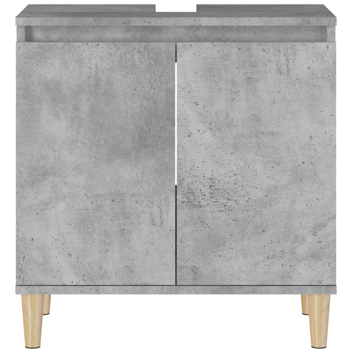 Mobile Lavabo-Armadietto da bagno Grigio Cemento 58x33x60 cm in Legno Multistrato 284978
