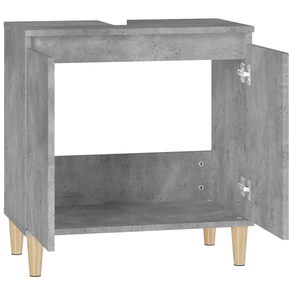 Mobile Lavabo Grigio Cemento 58x33x60 cm in Legno Multistrato 821256