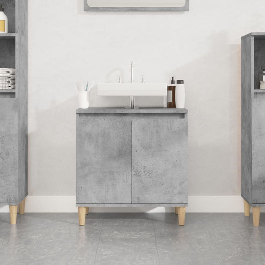 Mobile Lavabo Grigio Cemento 58x33x60 cm in Legno Multistratocod mxl 80332