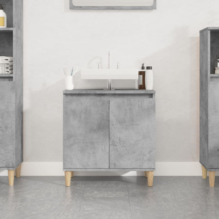 Mobile Lavabo Grigio Cemento 58x33x60 cm in Legno Multistrato 821256