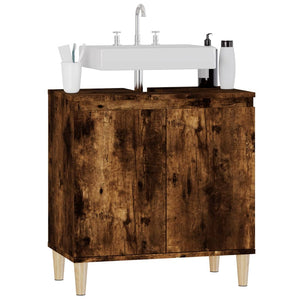 Mobile Lavabo Rovere Fumo 58x33x60 cm in Legno Multistrato 821257