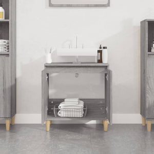 Mobile Lavabo Grigio Sonoma 58x33x60 cm in Legno Multistrato 821258