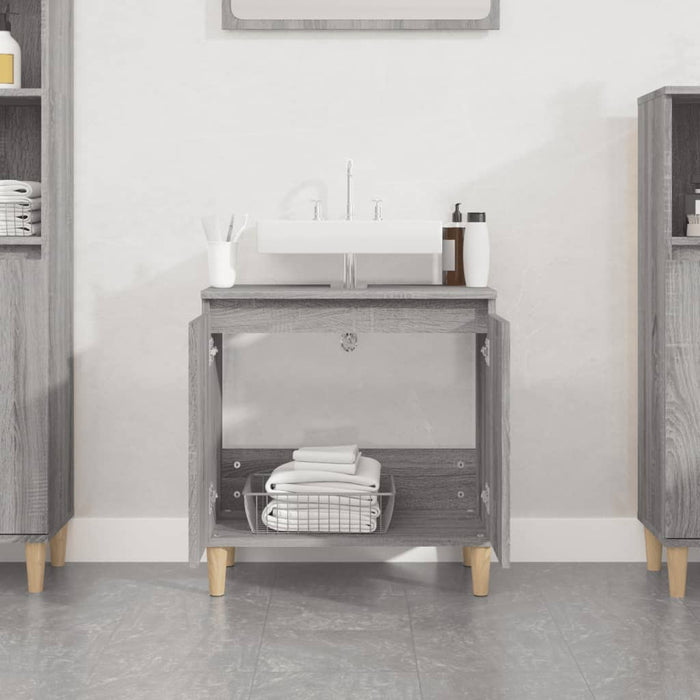 Mobile Lavabo Grigio Sonoma 58x33x60 cm in Legno Multistrato 821258