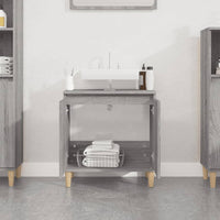 Mobile Lavabo-Armadietto da bagno Grigio Sonoma 58x33x60 cm in Legno Multistrato 335482
