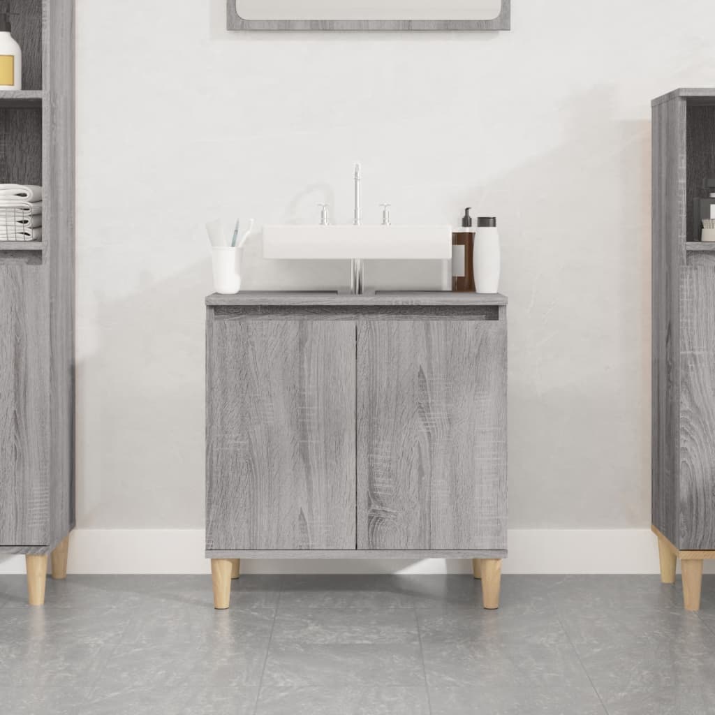 Mobile Lavabo Grigio Sonoma 58x33x60 cm in Legno Multistrato 821258