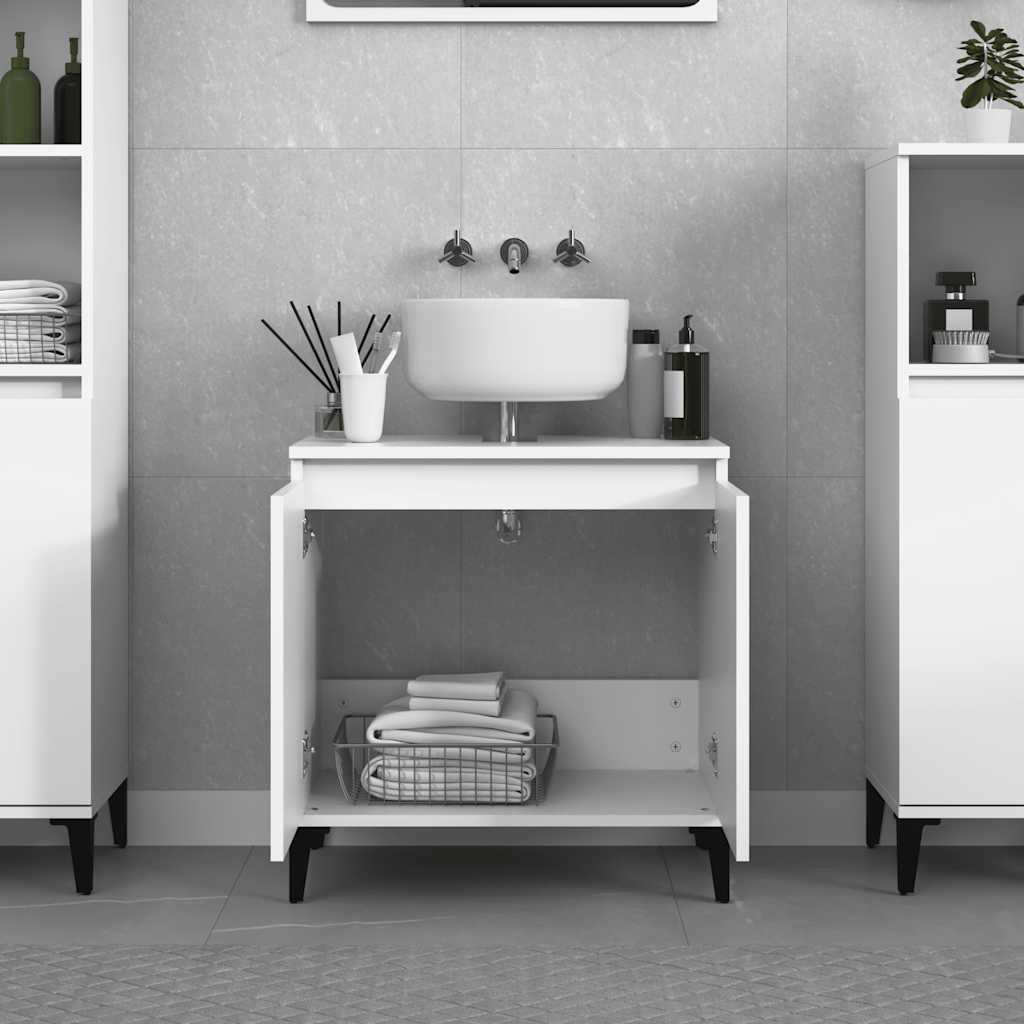 Mobile Lavabo Bianco 58x33x60 cm in Legno Multistratocod mxl 106309